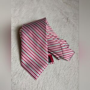 Holiday Traditions Striped Red and White Men's Tie
